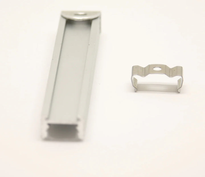 BN250 Rectangular Surface Mounted 8 ft Aluminum Channel 10 Pack for 0.46" LED Strip Light Cover with End Caps