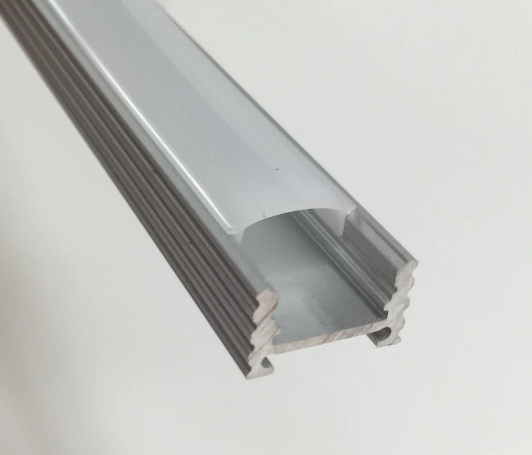 BN250 Rectangular Surface Mounted 8 ft Aluminum Channel 10 Pack for 0.46" LED Strip Light Cover with End Caps