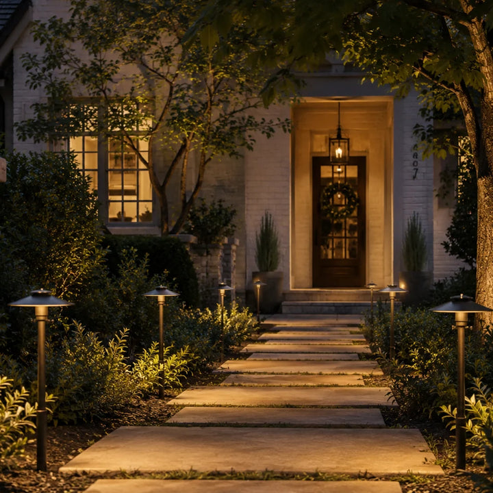 Outdoor Landscape Lighting LED 12V Low Voltage BPLP06 Stelvio Antique Brass Adjustable Path Light Low Voltage Outdoor Lighting