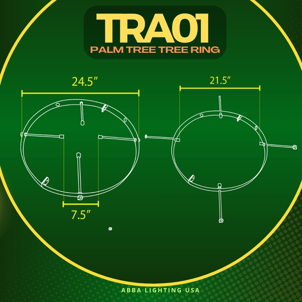 TRA01 Palm Tree Mounting Ring Light Bracket Landscape Lighting Accessory Light Fixture Mount