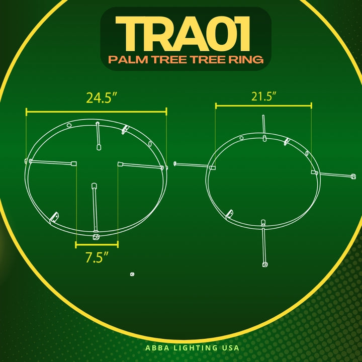 TRA01 Palm Tree Mounting Ring Light Bracket Landscape Lighting Accessory Light Fixture Mount