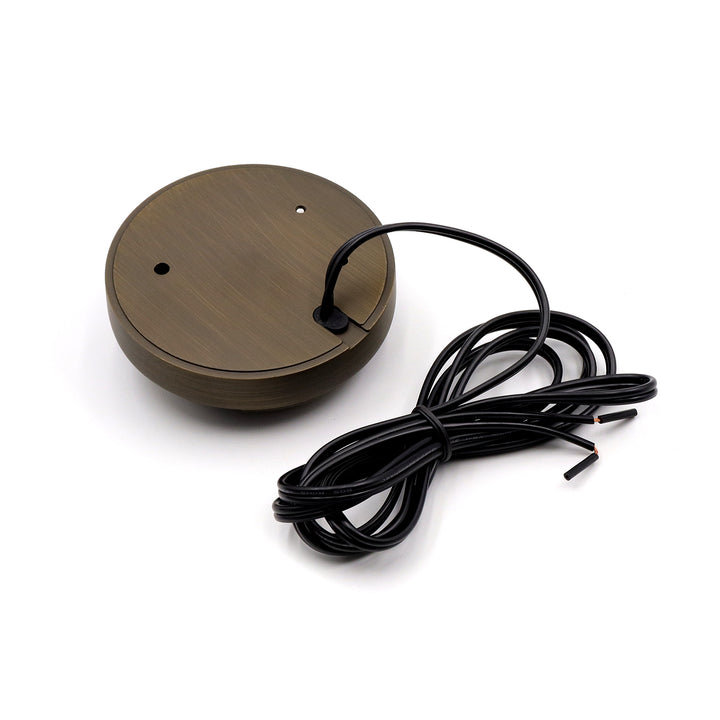 DL02B with G4 3W 2700K 4x/8x/12x Package Solid Brass Round Surface Mount Grilled Deck Light Low Voltage Landscape Lighting