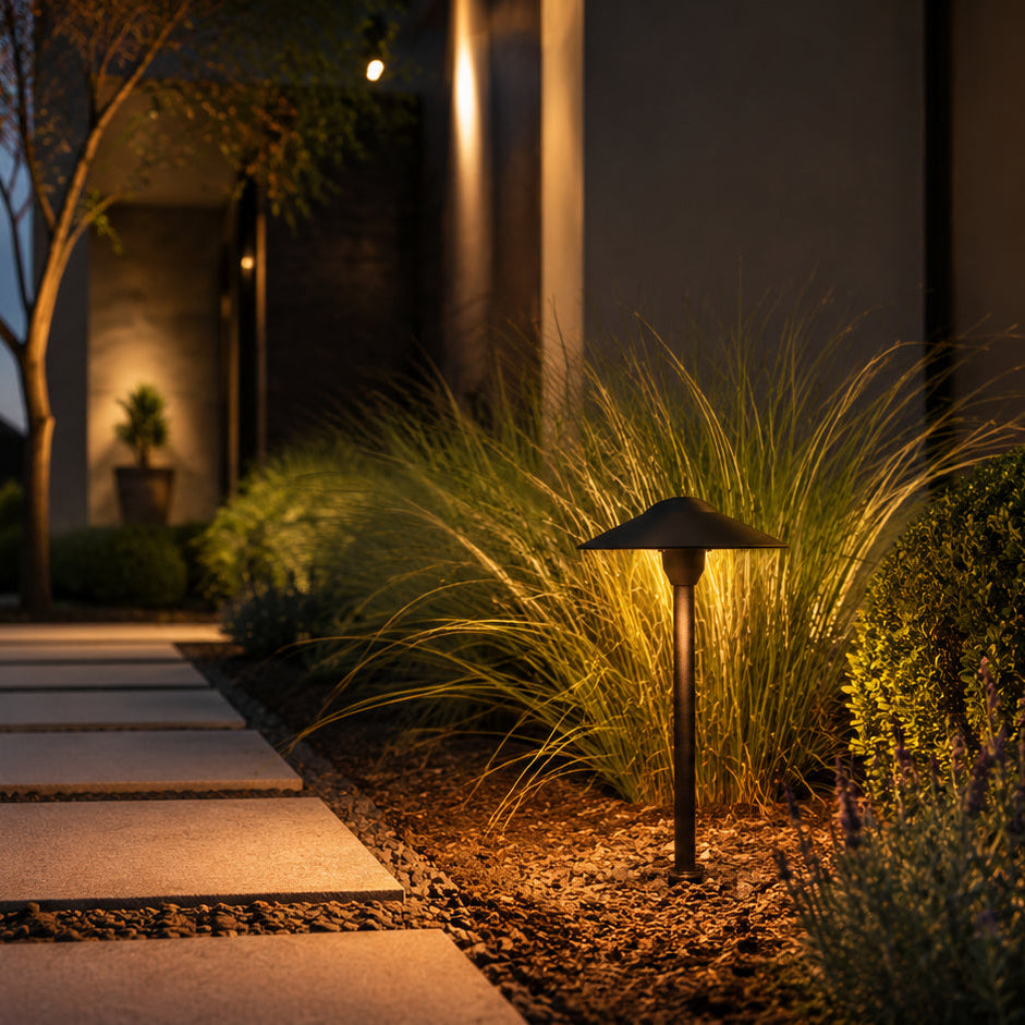 DL03 Cast Aluminum Path Light | 12V Low Voltage Landscape Light Lamp Ready G4 Socket