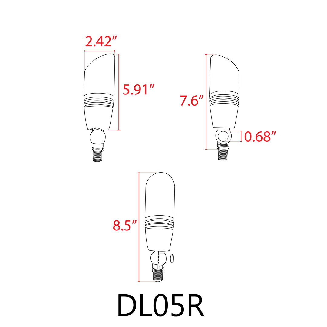 DL06 Foco de aluminio fundido | Listo para lámpara Luz de paisaje de bajo voltaje