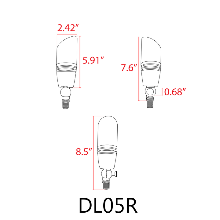DL06 Foco de aluminio fundido | Listo para lámpara Luz de paisaje de bajo voltaje