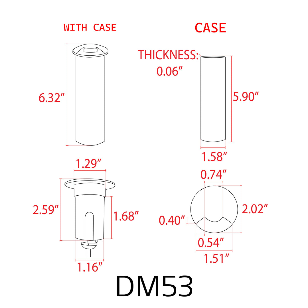 DM53 4x/8x/12x Package 3W COB LED Monodirectional Stainless Steel Waterproof In-Ground Landscape Well Light 3000K