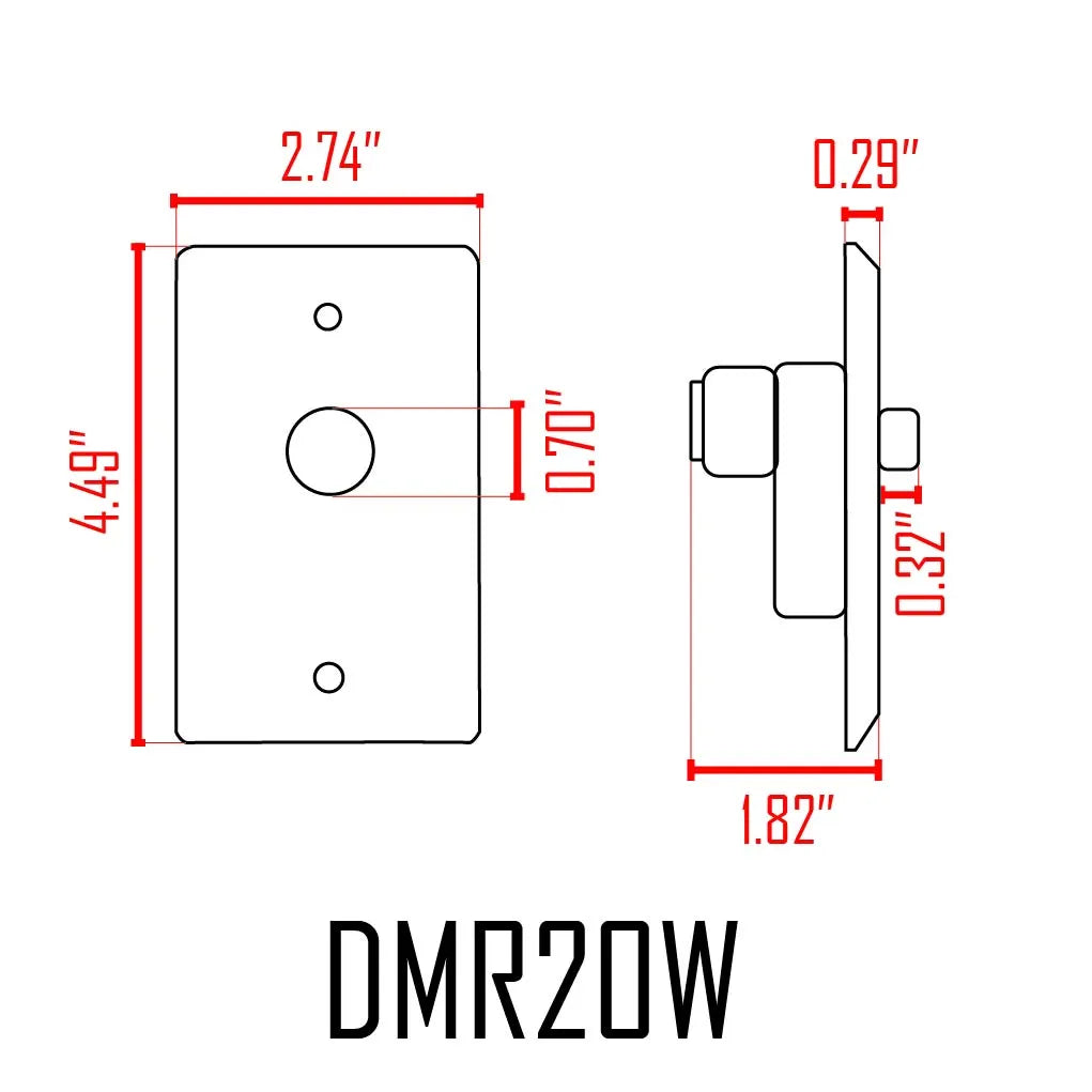 Outdoor Landscape Lighting LED 12V Low Voltage DMR20W Low Voltage Dimmer for AC12V-AC15V AC Landscape Lighting for Dimmable LED, Halogen and Incandescent Bulbs IP20 10A 120W Max