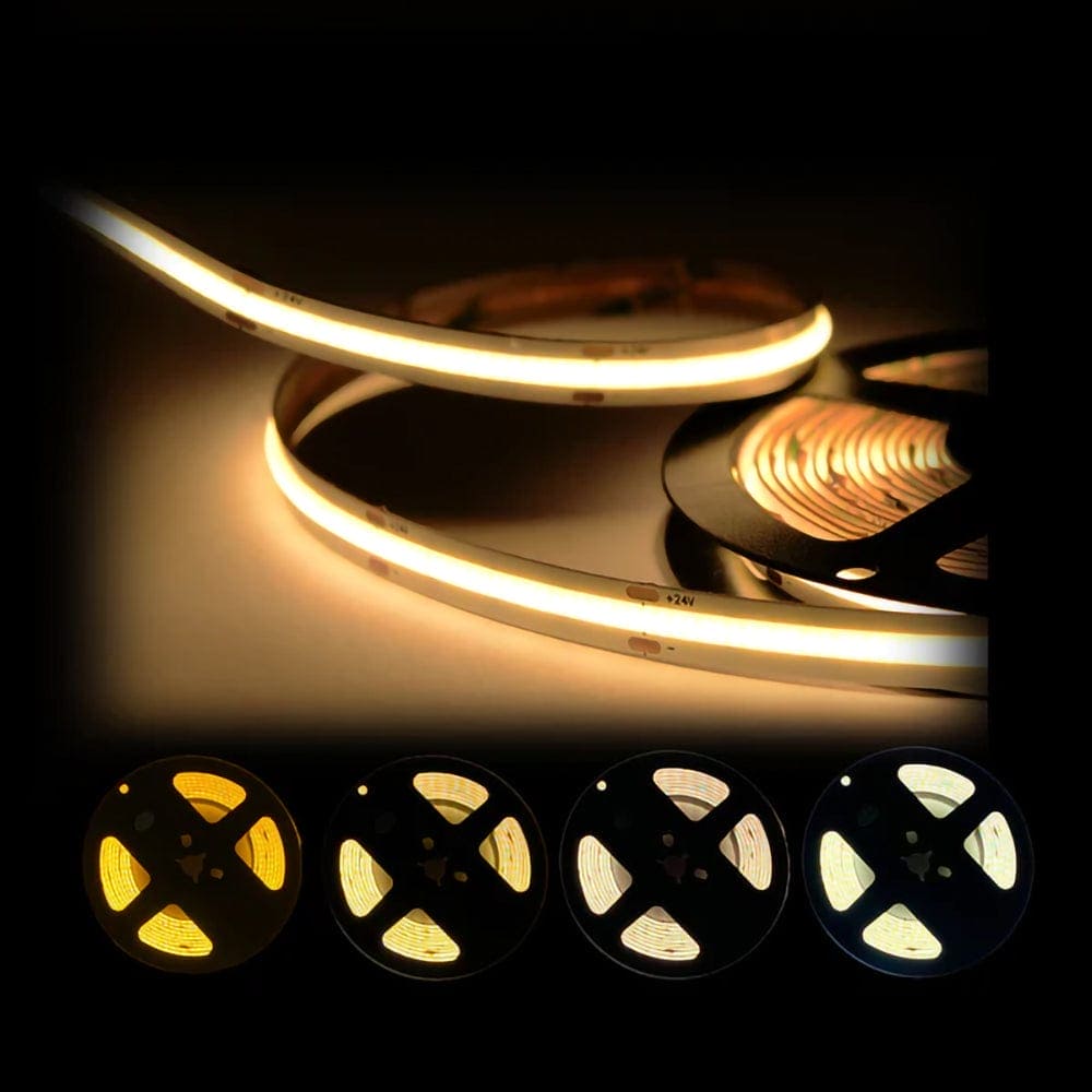 SLD02 Dotless Single Color Linear LED Strip Lights Low Voltage FCOB 3.
