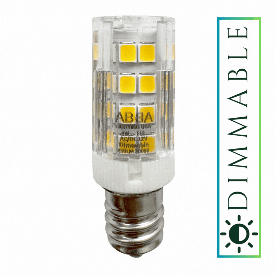 Outdoor Landscape Lighting LED 12V Low Voltage E12 4W SMD 12V Low Voltage LED Light Bulbs Dimmable Energy Saving Light Bulb