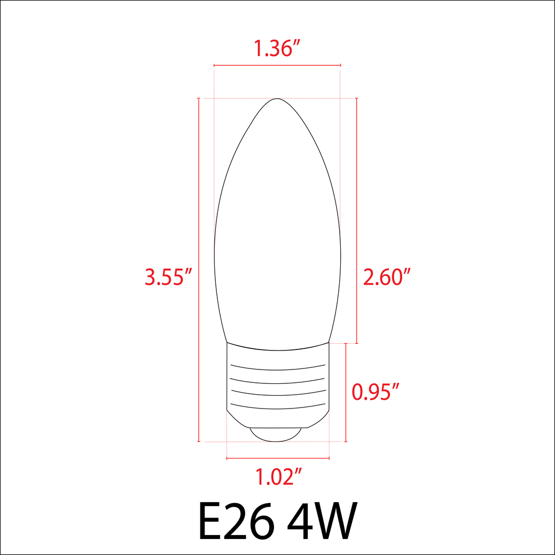 Outdoor Landscape Lighting LED 12V Low Voltage E26 4W 12V Low Voltage LED Glass Edison Light Bulb | Landscape Lighting Accessory