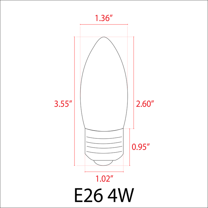 Outdoor Landscape Lighting LED 12V Low Voltage E26 4W 12V Low Voltage LED Glass Edison Light Bulb | Landscape Lighting Accessory