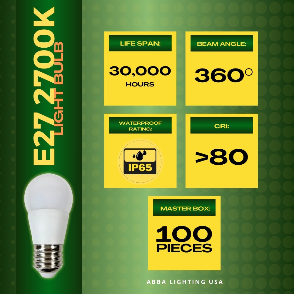 E27 6W LED Bulbs Non-Dimmable Energy Saving Light Bulb