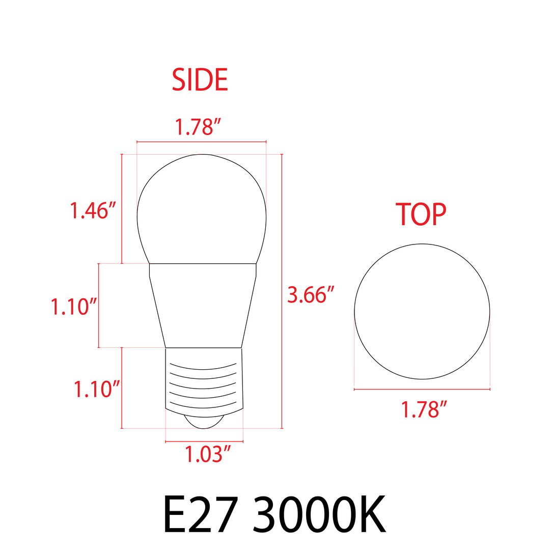 E27 6W LED Bulbs Non-Dimmable Energy Saving Light Bulb