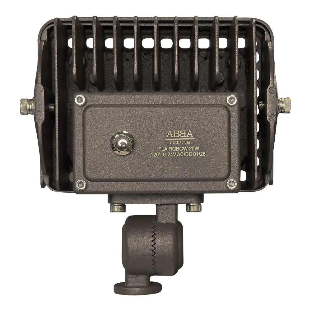 Outdoor Landscape Lighting LED 12V Low Voltage FLARGBCW20 Bronze 4x/8x/12x Package 12V Low Voltage 20W RGBCW Outdoor LED Landscape Lighting Bronze Aluminum Floodlight
