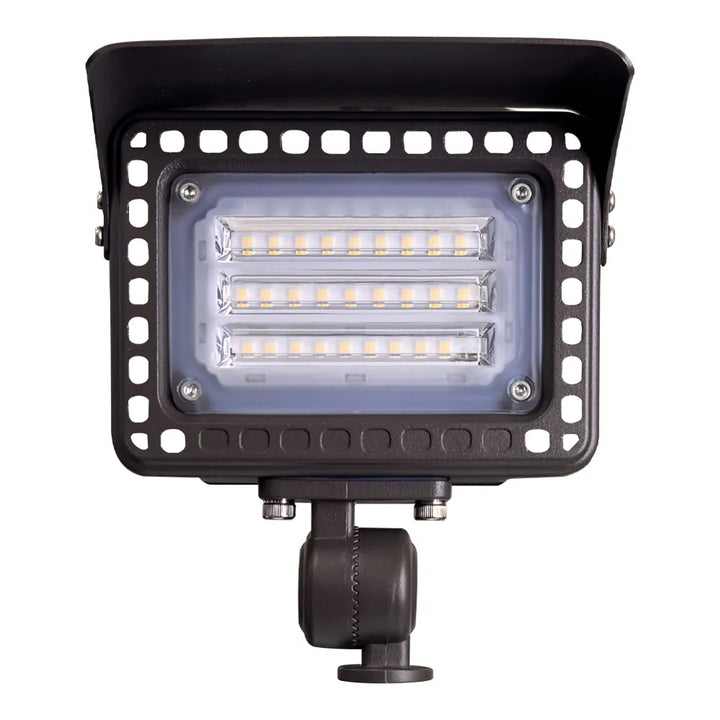 Outdoor Landscape Lighting LED 12V Low Voltage FLACCT20 Bronze 4x/8x/12x Package 12V Low Voltage Adjustable CCT and Wattage 5W-20W Outdoor LED Landscape Lighting Aluminum Floodlight