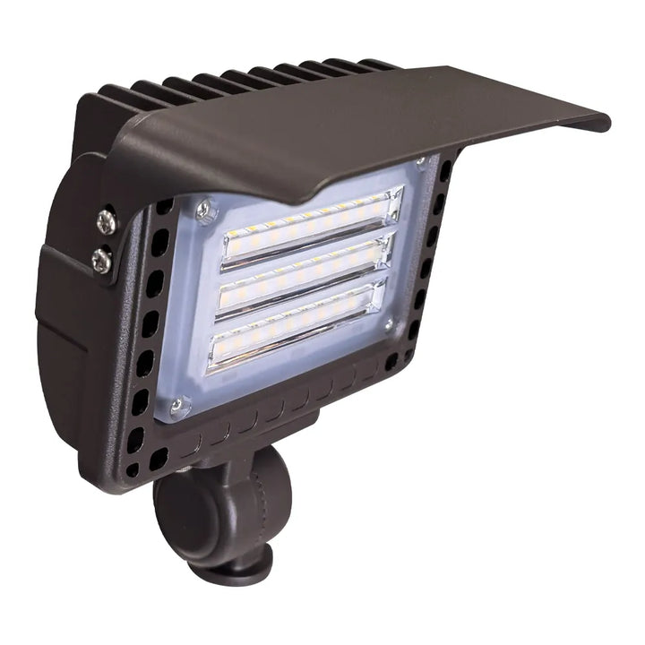 Outdoor Landscape Lighting LED 12V Low Voltage FLACCT20 Bronze 4x/8x/12x Package 12V Low Voltage Adjustable CCT and Wattage 5W-20W Outdoor LED Landscape Lighting Aluminum Floodlight