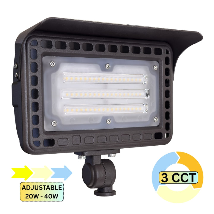 Outdoor Landscape Lighting LED 12V Low Voltage FLACCT40 4x/8x/12x Package Bronze Aluminum 20W-40W Outdoor LED 12V Low Voltage Landscape Lighting Floodlight