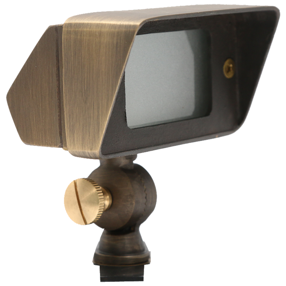 FPB01 Cast Brass Flood Light | Lamp Ready 12V Low Voltage Landscape Light