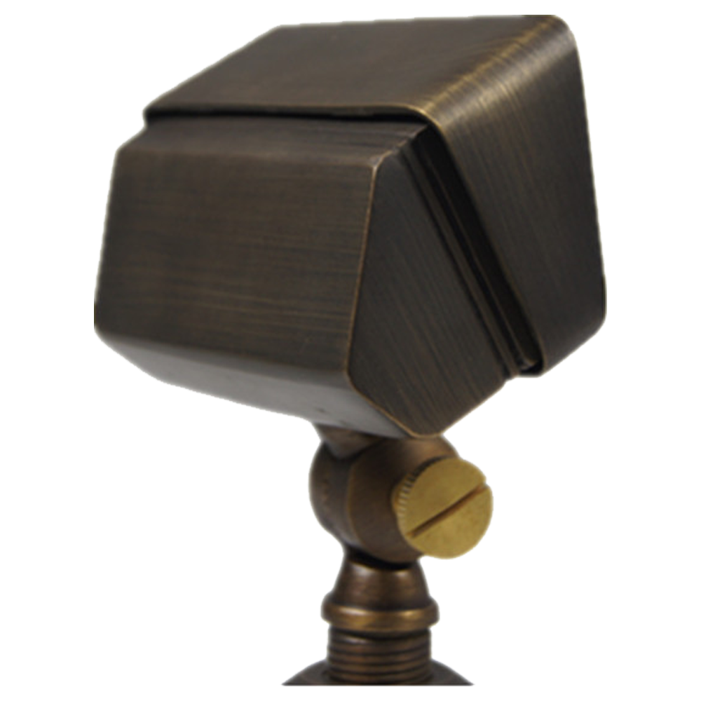 FPB01 Cast Brass Flood Light | Lamp Ready 12V Low Voltage Landscape Light