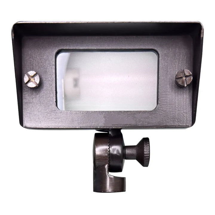Outdoor Landscape Lighting LED 12V Low Voltage FPB01 4x/8x/12x Package Brass Rectangular LED Directional Floodlight Adjustable Lighting 3W 3000K Bulb