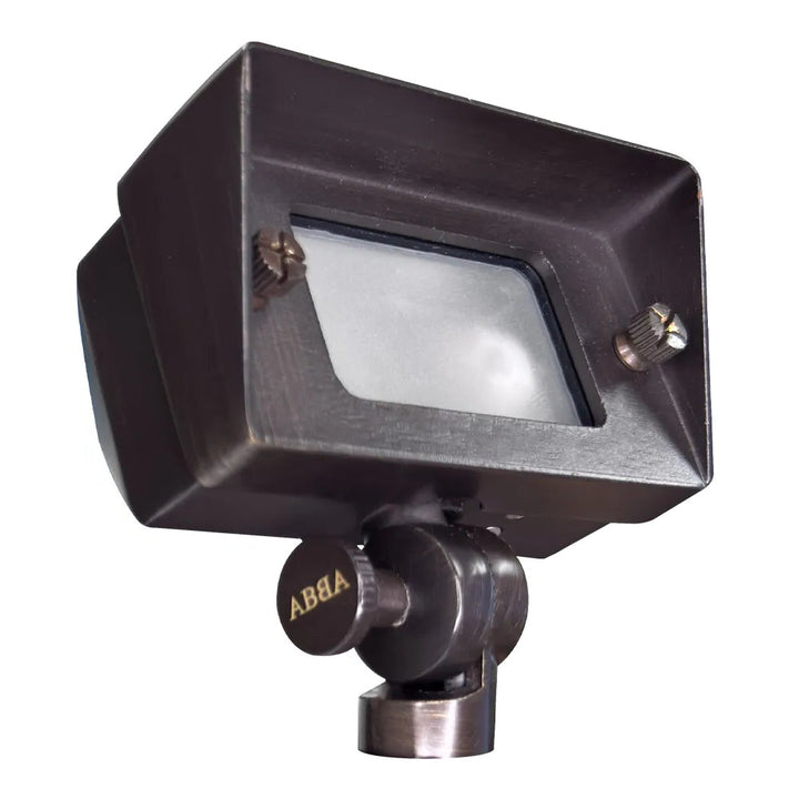 Outdoor Landscape Lighting LED 12V Low Voltage FPB01 Cast Brass Floodlight | Lamp Ready 12V Low Voltage Landscape Light Dark Brass