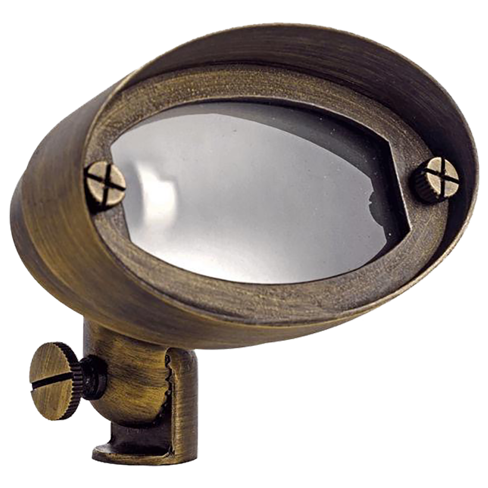 Outdoor Landscape Lighting LED 12V Low Voltage FPB03 4x/8x/12x Package Brass Oval LED Directional Floodlight Adjustable Lighting 12V Low Voltage 3W 3000K Bulb