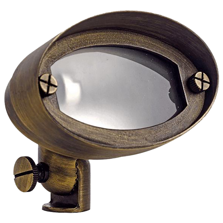 Outdoor Landscape Lighting LED 12V Low Voltage FPB03 4x/8x/12x Package Brass Oval LED Directional Floodlight Adjustable Lighting 12V Low Voltage 3W 3000K Bulb