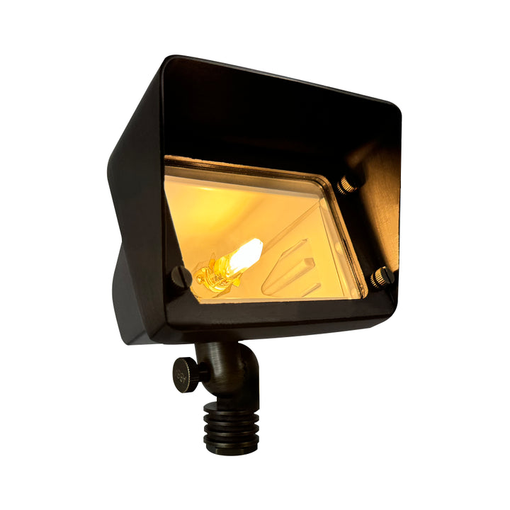 FPB05 Cast Brass Rectangular LED 12V Low Voltage Directional Floodlight Adjustable Landscape Lighting
