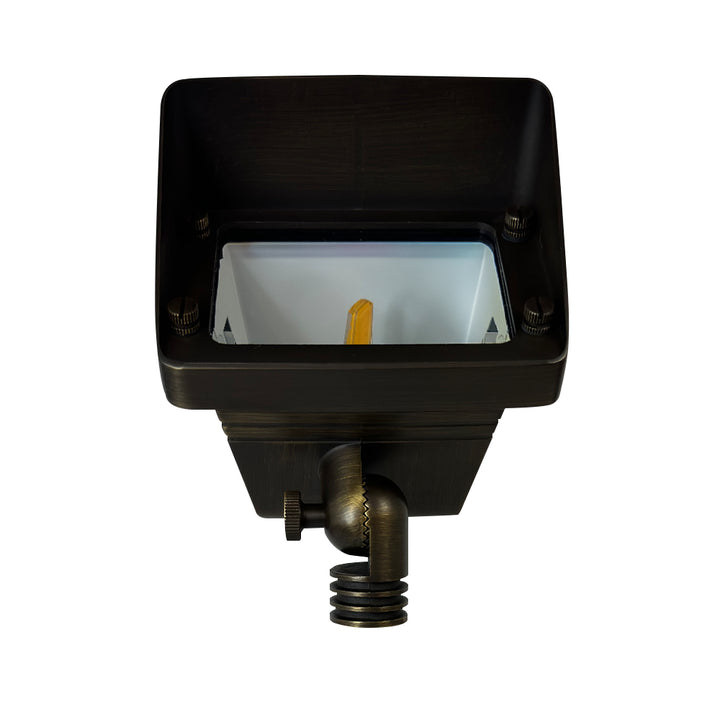 FPB05 4x/8x/12x Package Cast Brass Rectangular LED 12V Low Voltage Directional Flood Light Adjustable Landscape Lighting 5W 3000K Bulb