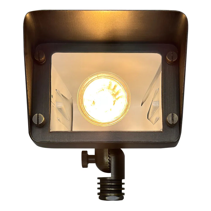 FPB05 Cast Brass Rectangular LED Directional Flood Light Adjustable Landscape Lighting