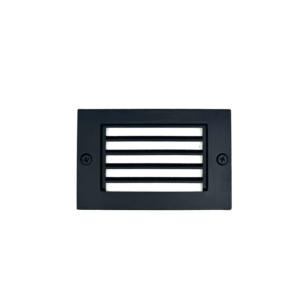 STBP07 Rein Brass Louv Mini Integrated 2700K Warm White Integrated LED Deck Light Low Voltage Outdoor Lighting