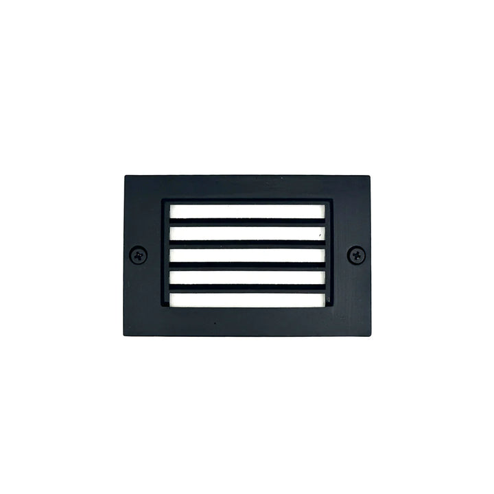 STBP07 Rein Brass Louv Mini Integrated 2700K Warm White Integrated LED Deck Light Low Voltage Outdoor Lighting