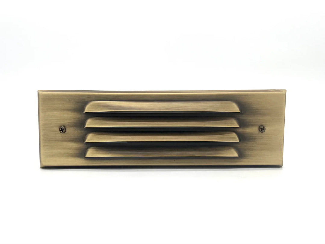STBP04 Tulay Antique Brass Louvered Step Light Low Voltage Landscape Lighting