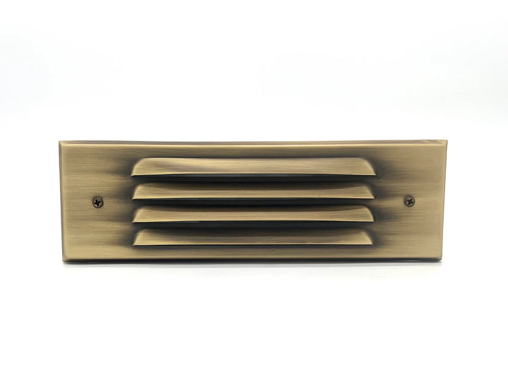 STBP04 Tulay Antique Brass Louvered Step Light Low Voltage Landscape Lighting
