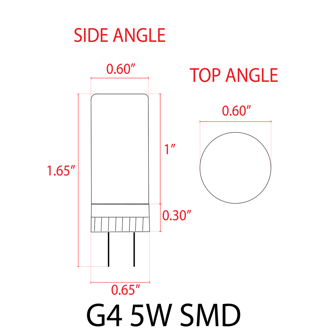 Bombilla LED G4 2W/3W/3.5W/5W 12V Bi-Pin | Accesorio de iluminación de paisaje