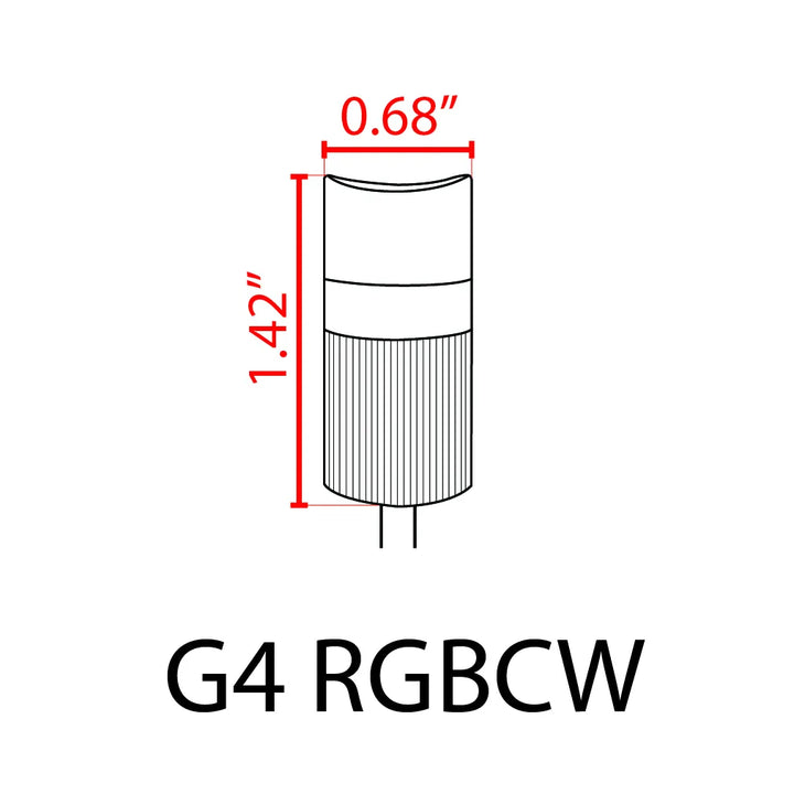 Outdoor Landscape Lighting LED 12V Low Voltage 2W G4 RGBCW Smart Wi-Fi 12V Low Voltage LED Light Bulbs Dimmable Energy Saving
