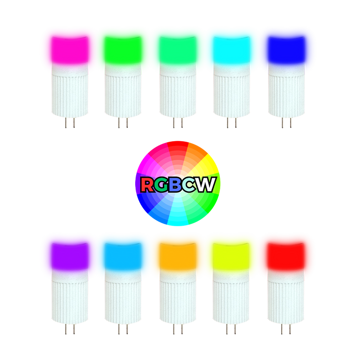 Outdoor Landscape Lighting LED 12V Low Voltage 2W G4 RGBCW Smart Wi-Fi 12V Low Voltage LED Light Bulbs Dimmable Energy Saving