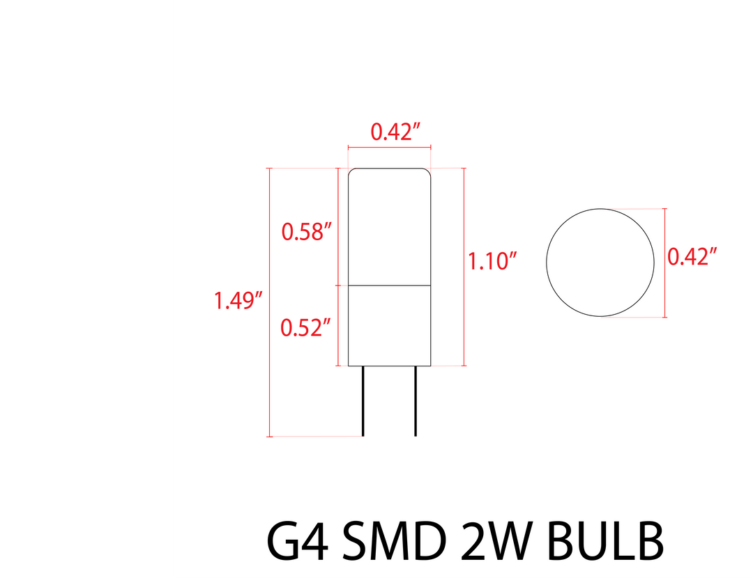 Outdoor Landscape Lighting LED 12V Low Voltage G4 2W/3W Dimmable 12V Low Voltage LED Bi-Pin Light Bulb | Landscape Lighting Accessory