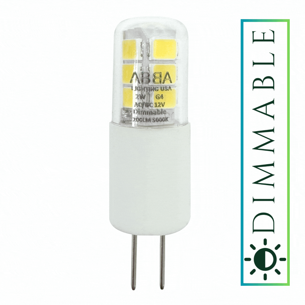 Outdoor Landscape Lighting LED 12V Low Voltage G4 2W/3W Dimmable 12V Low Voltage LED Bi-Pin Light Bulb | Landscape Lighting Accessory