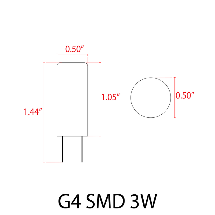 Outdoor Landscape Lighting LED 12V Low Voltage G4 2W/3W Dimmable 12V Low Voltage LED Bi-Pin Light Bulb | Landscape Lighting Accessory