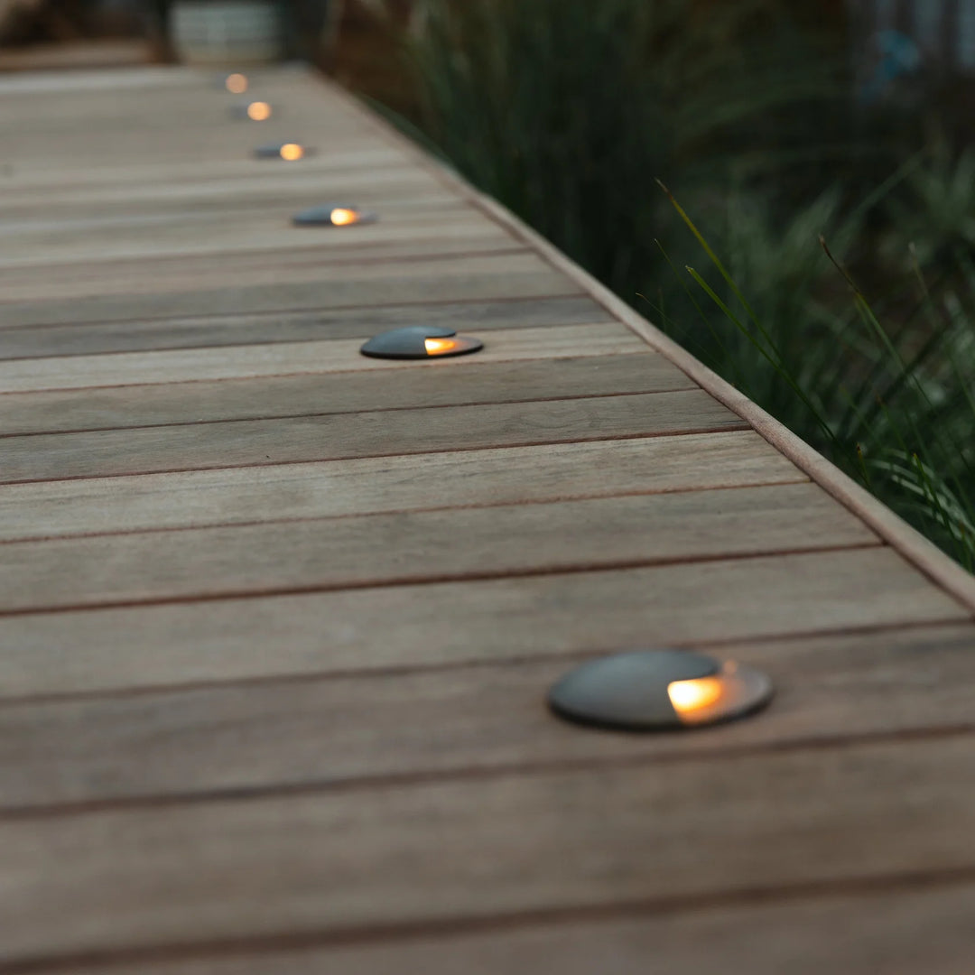 UNBP04 Stel-Path Antique Brass In-Ground Well Light Low Voltage Outdoor Lighting