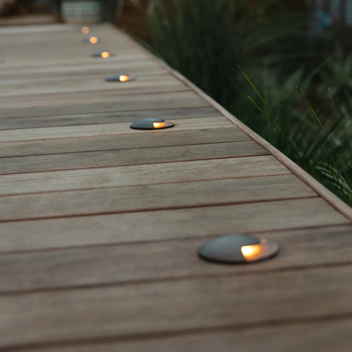 UNBP04 Stel-Path Antique Brass In-Ground Well Light Low Voltage Outdoor Lighting