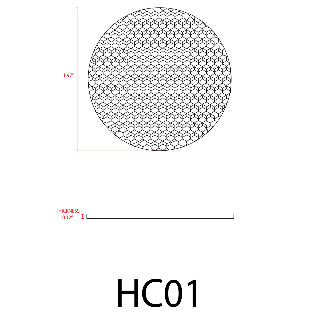Outdoor Landscape Lighting LED 12V Low Voltage HC1 MR16 Honeycomb Louvred Anti-Glare Filter 50mm for Spotlights