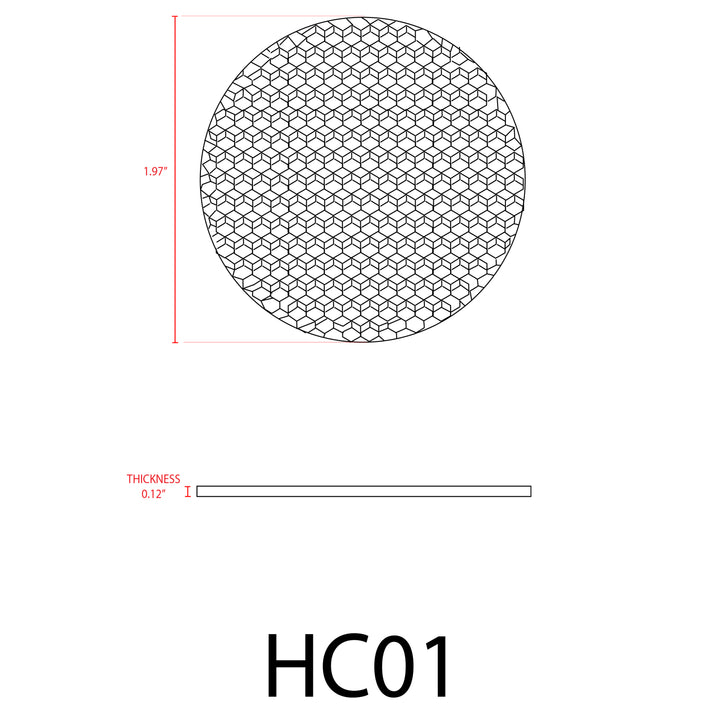 Outdoor Landscape Lighting LED 12V Low Voltage HC1 MR16 Honeycomb Louvred Anti-Glare Filter 50mm for Spotlights