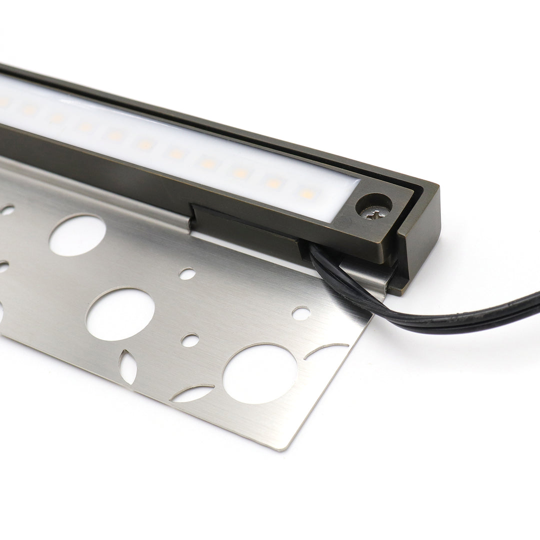 HL12B04 4x/8x/12x Package 4W 12" Solid Brass Integrated LED Hardscape Light Low Voltage Landscape Lighting