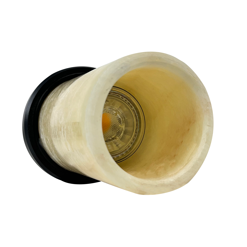 HLS70 12V LED Low Voltage Stainless Steel Marble Cylinder Pendant Light Hanging Downlight Fixture