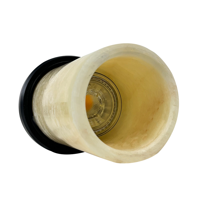 HLS70 12V LED Low Voltage Stainless Steel Marble Cylinder Pendant Light Hanging Downlight Fixture