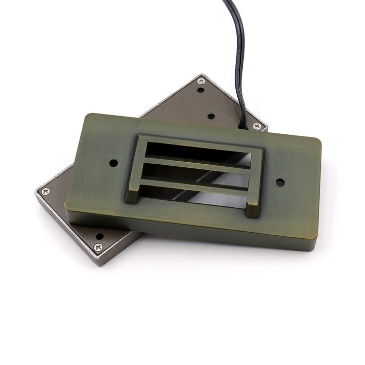 IDL01 4x/8x/12x Package Solid Brass Surface Mount 2700K Warm White Integrated LED Step Light Low Voltage Landscape Lighting