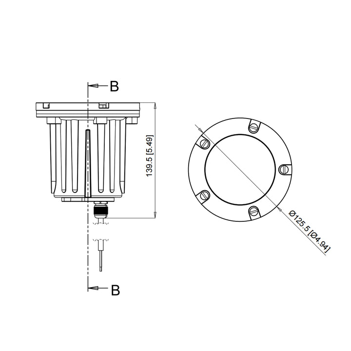 IGL16B MR16 PVC and Solid Brass In-Ground Well Light Low Voltage Landscape Lighting