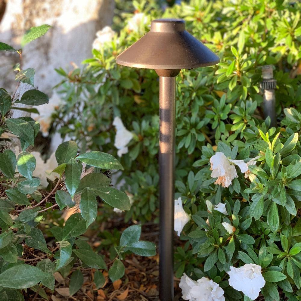 Outdoor Landscape Lighting LED 12V Low Voltage PLB02 Clear Lens Cast Brass Path Light | 12V Low Voltage Landscape Light Lamp Ready G4 Socket